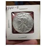 1940 S  Walking Liberty half dollar