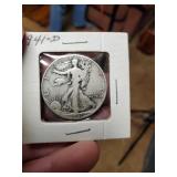 1941 D  Walking Liberty half dollar