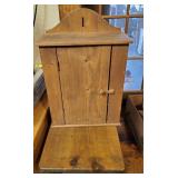 Handmade storage shelf approx 14 inches tall