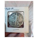 1942 D Walking Liberty half dollar