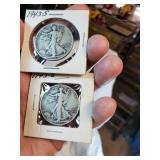 Pair of 1943 S Walking Liberty half dollar