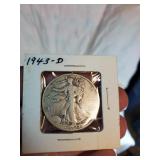 1943 D Walking Liberty half dollar