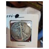 1946 Walking Liberty half dollar