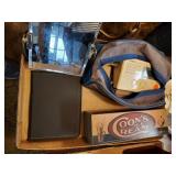 BP monitor, mirror, Nd Coons ice cream box