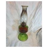 Brilliant green oil lamp