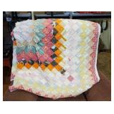 Handmade full size quilt multicolored
