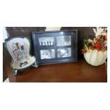 Tray, pumpkin & birdhouse chair