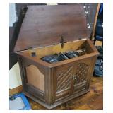 Sears silver tone solid state record player and