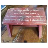 This little red stool