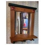 Apple decor mirror with pegs