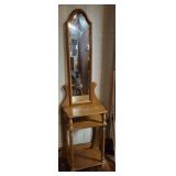 Nice hallway stand with mirror approx 71 inches