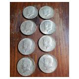 1968 Kennedy half dollars group of 8