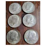 1965 Kennedy half dollars group of 6