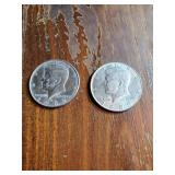 Pair of 1989 Kennedy half dollars