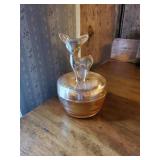 Peach deer powder box