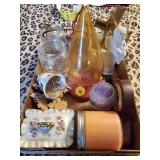 Globes, candle & misc