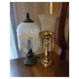 Pair of small table lamps approx 13 inches tall