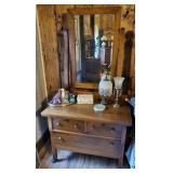 Beautiful 3 drawer dresser with mirror approx 68