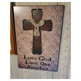 Love God love one another wall plaque approx 10 x