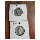 Pair of 1932 Washington head quarters