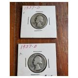 Pair of 1937 DWashington head quarters