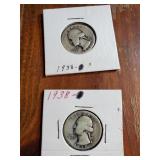 Pair of 1938 Washington head quarters