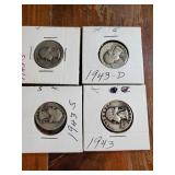 Group of 4 1943 Washington head quarters 2 are