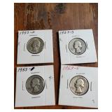 1953 D, 1953 S pair & 1953 Washington head