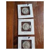 Group of 3 Washington head quarters 1956, 1956D &