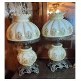 Beautiful vintage glass lamps approx 19 inches