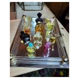 Vanity tray and miniature perfumes