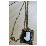 Beautiful black cameo necklace