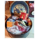 Tim full of bias tape and misc sewing notions