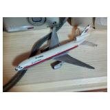 Group of cameras & United metal airplane model