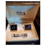 Tie & Cufflink set with J monogram