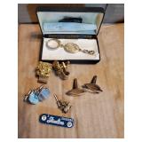 Cufflinks, key chain and misc