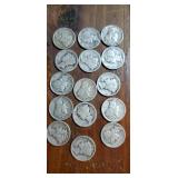 Group of various year Mercury head dimes
