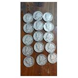 Group of various year Mercury head dimes approx