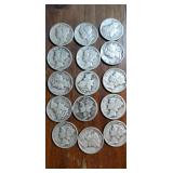 Group of various year Mercury head dimes 15 dimes