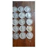 Group of various year Mercury head dimes 15 dimes