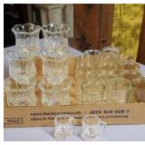 Beautiful  grouping of glasses and candle holders