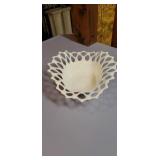 Westmoreland white glass bowl approx size is 13 x
