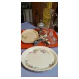 Pair of beautiful trays and misc