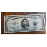 1953 A series 5 dollar silver certificate