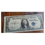 1935 F Silver certificate 1 dollar bill