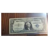 1957 Series Silver certificate 1 dollar bill