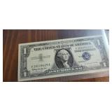 1957 B series Silver certificate 1 dollar bill