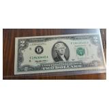 Series 1995 2 dollar bill