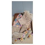 Group of hand made doilies