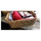 Beautiful basket and throws